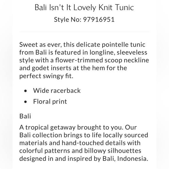 Free People 🆕 Bali Isn’t it Lovely Cream Floral Scoop-Neck Tunic size medium - Picture 4 of 13